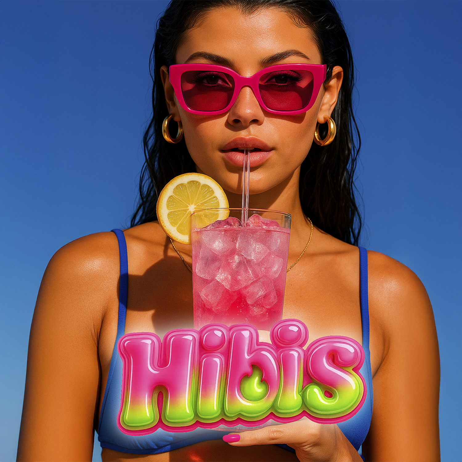 Hibis - Termogênico 100% Natural para Mulheres - Pote do produto com fórmula natural de hibisco, guaraná e laranja