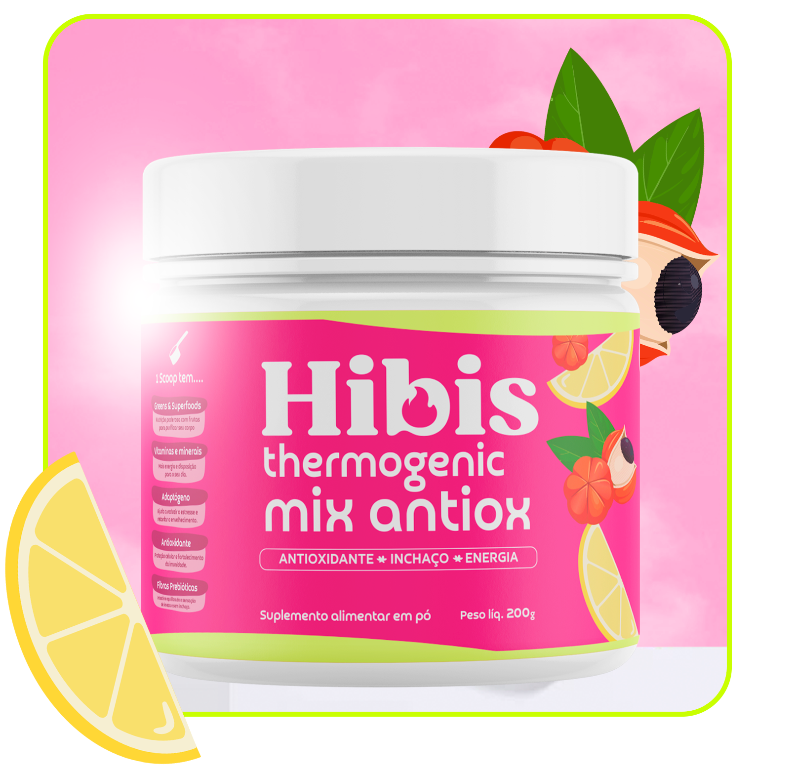 Kit Hibis - Potes do termogênico natural para mulheres com diferentes quantidades